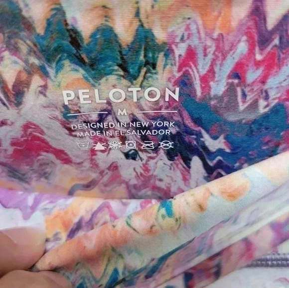Peloton River Rock High Waist Colorful Leggings Size Medium - Picture 3 of 4